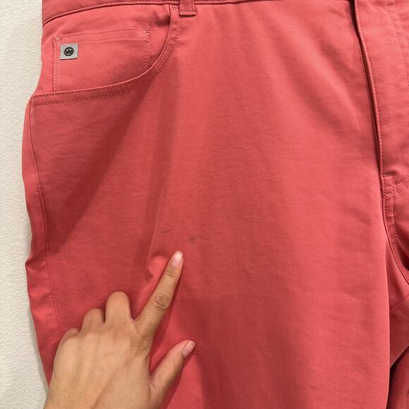 Peter Millar Men's eb66 Performance Golf Pants Size 42/30 Pink Salmon Comfort - Picture 6 of 9
